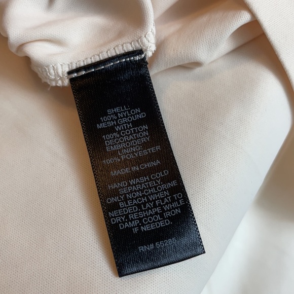 Express Embroidered Cream Dress - Picture 6 of 6